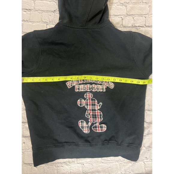 Disneyland Resort Reversible Black / Plaid Hooded Jacket Vintage Women’s Large - Picture 8 of 9